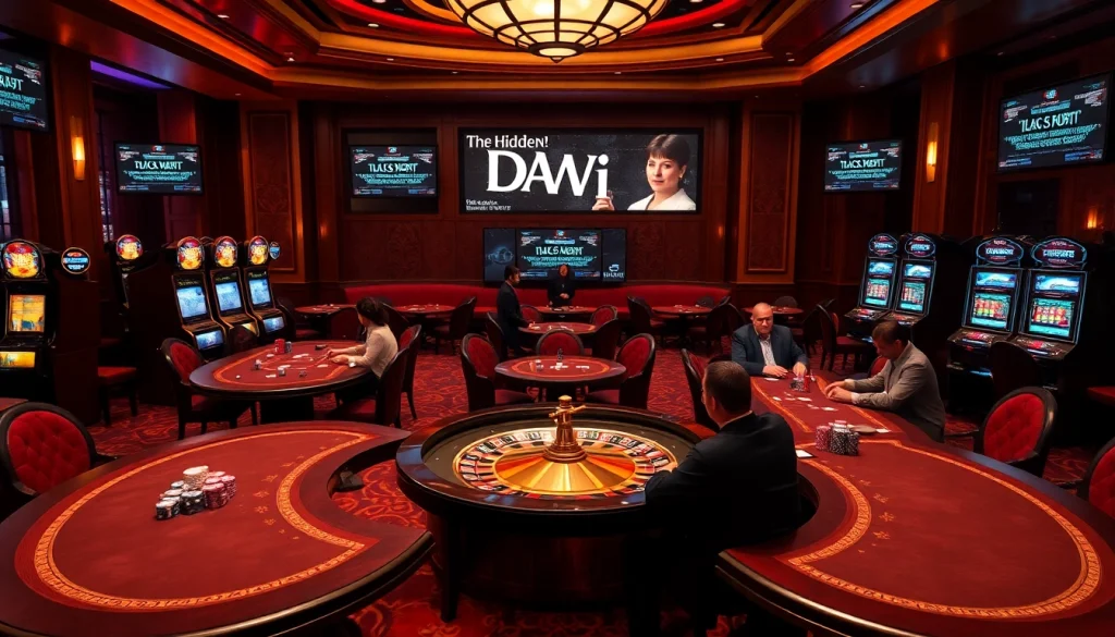 Players engaging in high-stakes poker at a lavish casino inspired by hidden wiki links.