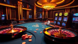 Gamble with excitement at mb66.nyc, showcasing luxurious casino visuals and vibrant gameplay.