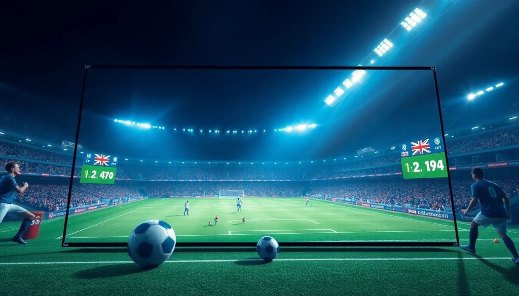 A vibrant sports streaming interface design for joemadfan.com showcasing live football matches and user-friendly features.