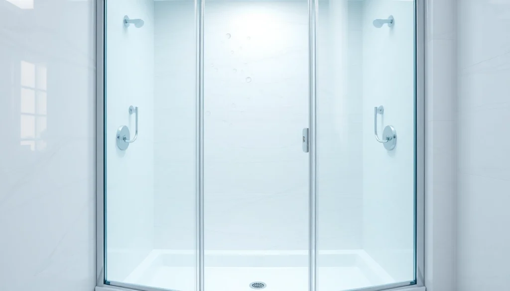 Erleben Sie die elegante duschkabine 90x90 mit glatten Glasflächen in einem modernen Badezimmer.