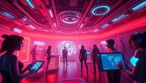 Engaging scene of nsfw roleplay characters in a vibrant virtual world.