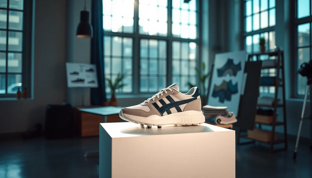 레플리카 사이트에서 보여주는 스타일리시한 신발 디스플레이