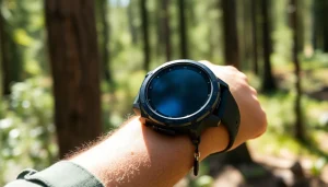 Engage with the features of the Explorer Plus GPS Smart Watch during your next outdoor adventure.