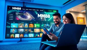 Engaging MM88 online gaming platform interface showcasing diverse games and a user-friendly layout.