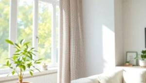 Moskitiery na wymiar w nowoczesnym wnętrzu, idealnie dopasowane do okna.