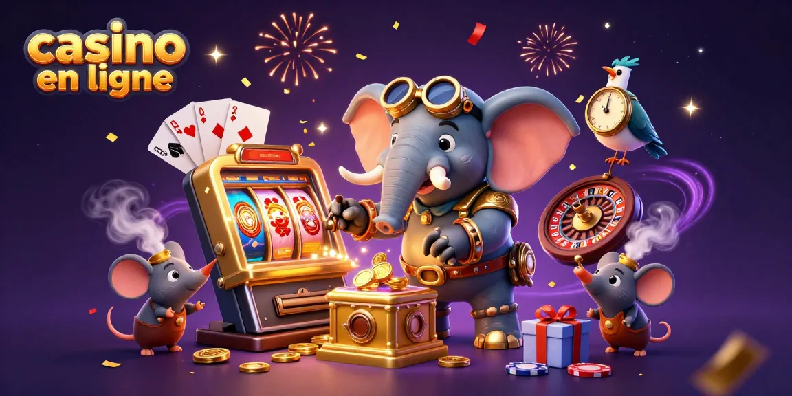 Découvrez un gameplay animé au casino en ligne avec une illustration steampunk capturant l'essence du jeu.