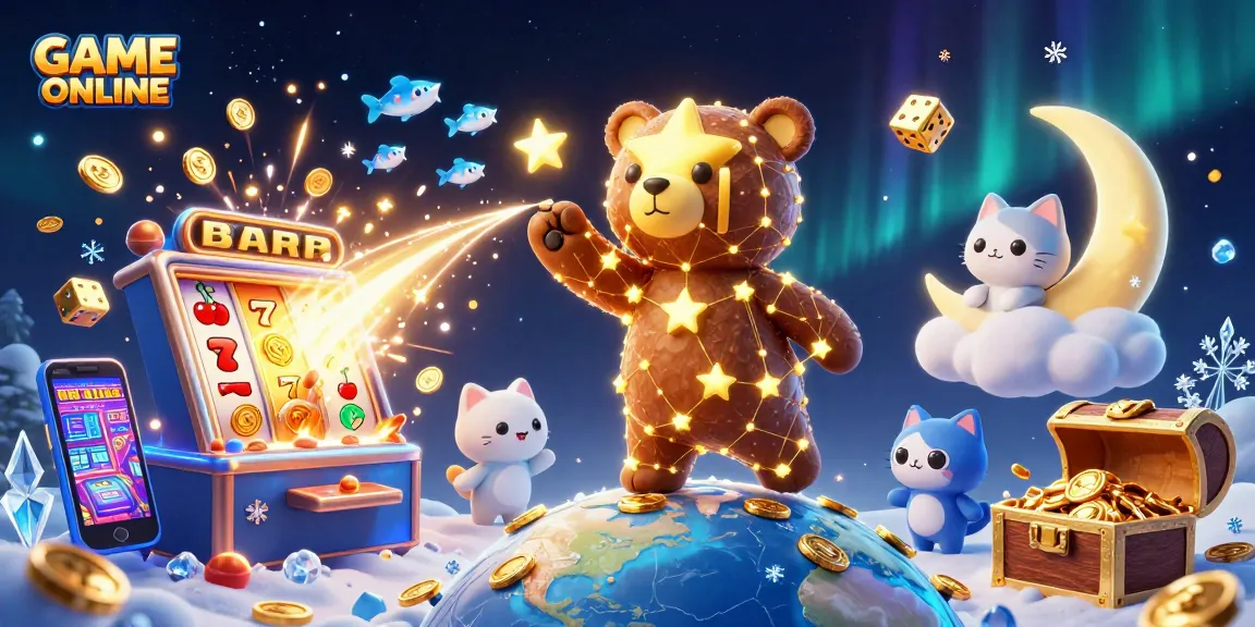 Explore exciting GAME ONLINE experiences with colorful casino games, vibrant characters, and dynamic visuals.