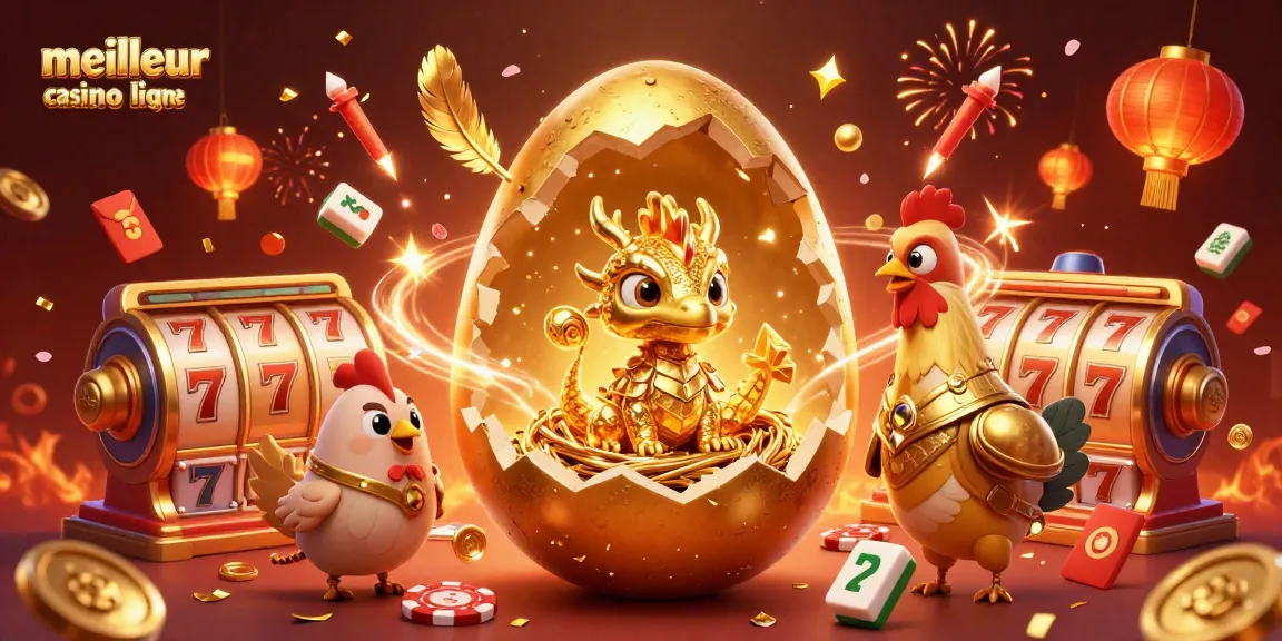 Jouez à votre avantage avec le meilleur casino en ligne sur une illustration dynamique montrant dragon d'or et pièges.